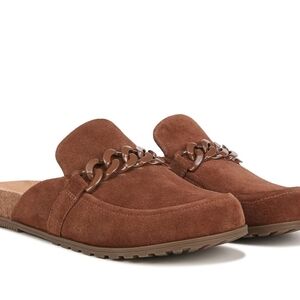 Vionic Georgie Mule Brown Suede Women's Clogs Size 9.5
